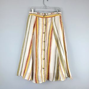 EST. 1946 Boho Stripped Cotton Skirt, Size S